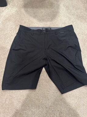 Travis Mathew Black Flat Front Performance Shorts